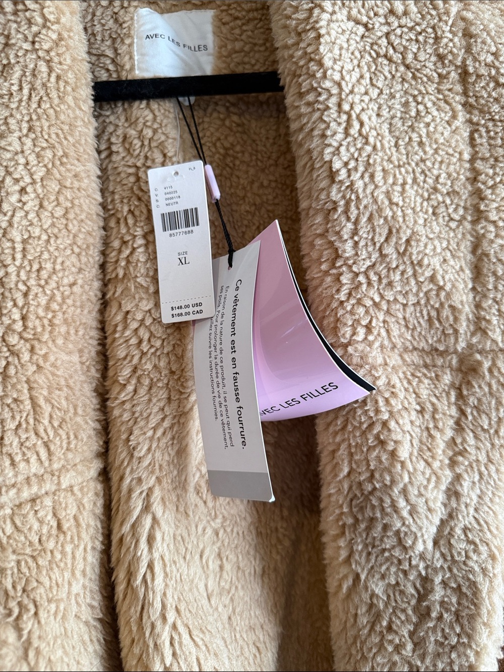 NWT Avec Les filles relaxed Sherpa vests - Picture 3 of 11